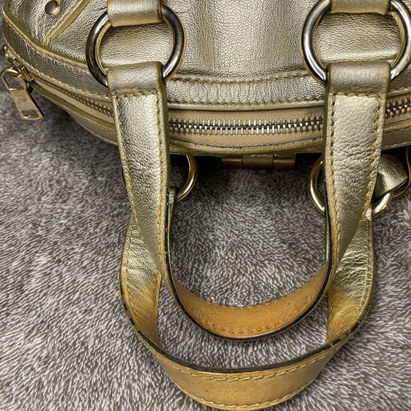 YSL Authentic Preowned Mini Muse Gold Tote Handbag - Picture 6 of 16